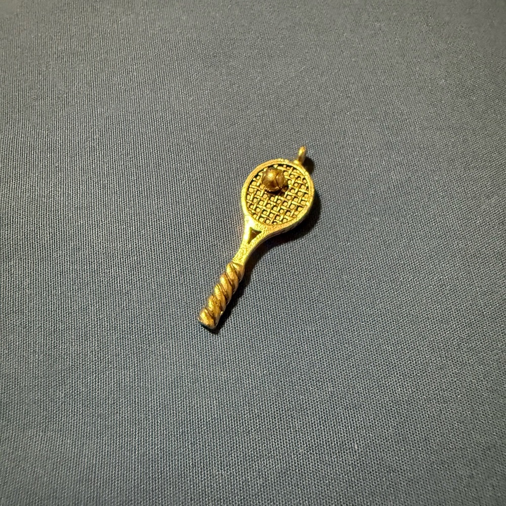 James Avery Silver Racquet & Ball Charm RETIRED